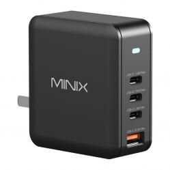 Φορτιστής τοίχου Minix P165 GaN με 3 θύρες USB-C και 1 θύρα USB-A