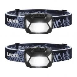 Σετ 2 φακών κεφαλής LEPRO 320015-2 με μπαταρία, 200 lumen