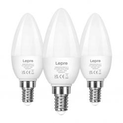 Λαμπτήρας LED LEPRO 600059-WW-EU-3, E14, C37, 4,2 W (40 W), 470 lm, 2700 K (ζεστό λευκό), 250°, συσκευασία 3 τεμαχίων