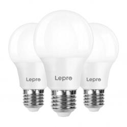 Λαμπτήρας LED LEPRO 100089-WW-EU-3, E27, A60, 8,5 W (60 W), 806 lm, 2700 K (ζεστό λευκό), 180°, συσκευασία 3 τεμαχίων