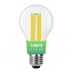 LEPRO 100094-WW-EU Λαμπτήρας LED τύπου νήματος E27, 7,2 W (100 W), 1521 lm, 2700 K, Κατηγορία Α