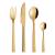RAW - Cutlery set Stainless Steel - Dishwasher safe - Gold - 16 pcs (15460)