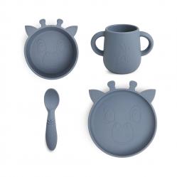 Nuuroo - Lykke silicone dinner set - 4 pack - Bering Sea