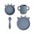 Nuuroo - Lykke silicone dinner set - 4 pack - Bering Sea