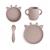 Nuuroo - Lykke silicone dinner set - 4 pack - Woodrose