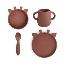 Nuuroo - Lykke silicone dinner set - 4 pack - Mahogany