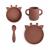 Nuuroo - Lykke silicone dinner set - 4 pack - Mahogany