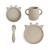 Nuuroo - Lykke silicone dinner set - 4 pack - Cobblestone