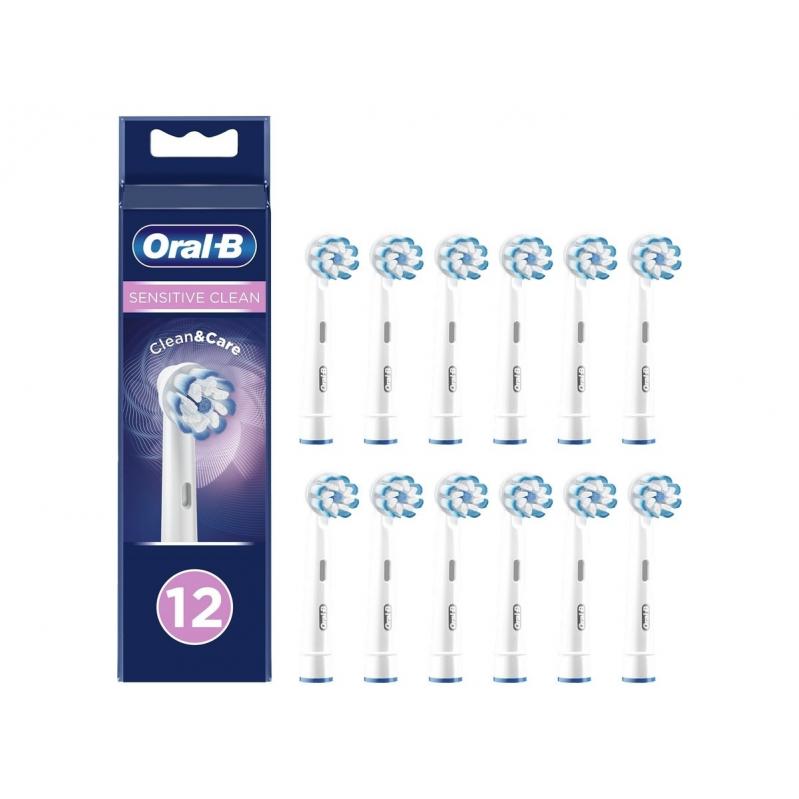 Oral-B - Sensitive Clean AND Care - Toothbrush Replacement Head( 12 pcs ) - Health and Personal Care
