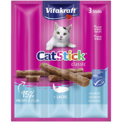 Vitakraft - Cat Stick salmon MSC 3 sticks- (39314) - Pet Supplies