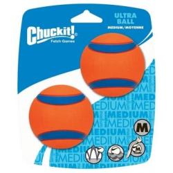 Chuckit - Ultra Ball M 6 cm 2 Pack - CHUC17001 - Pet Supplies