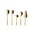 RAW - Cutlery set extra - Dishwasher safe - Gold - 5 pcs (14787) - Home and Kitchen