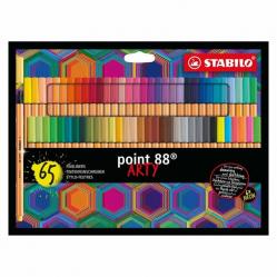 STABILO - Pen 88 fineliner ARTY cardboard wallet of 65 colors - Toys