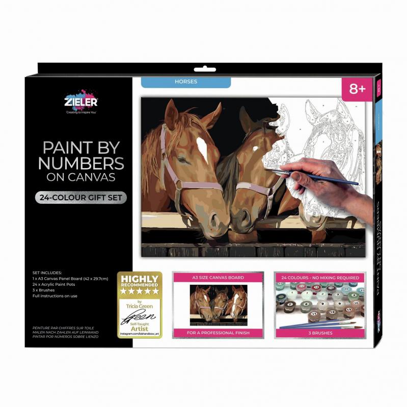 Zieler - Paint By Numbers - Horses 609299436 - Toys