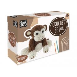 Craft ID - Crochet kit Monkey 15x9x135 cm - K-CR1704-GE - Toys