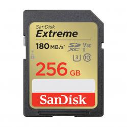 SANDISK - SDXC Extreme 256GB 180MB-s UHS-I C10 V30 U3 - Electronics