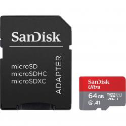 SANDISK - MicroSDXC Mobil Ultra 64GB 140MB-s UHS-I Adapt - Electronics