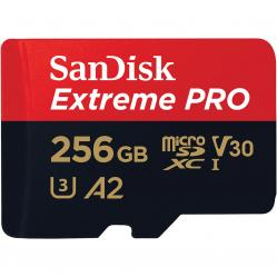 SANDISK - MicroSDXC Extreme Pro 256GB 200MB-s A2 C10 V30 UHS-I - Electronics