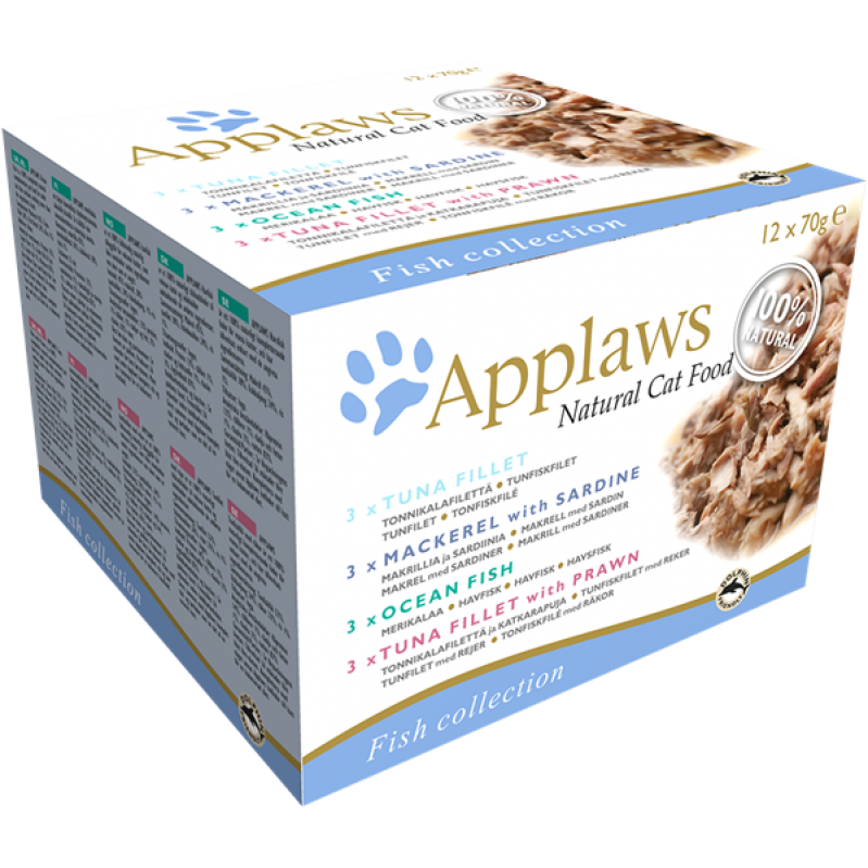 Applaws Wet Cat Food Multipack 12x70gr Fish collection 171018 Pet Supplies