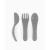 Twistshake - Learn Cutlery 6+m Pastel Grey - Baby and Children