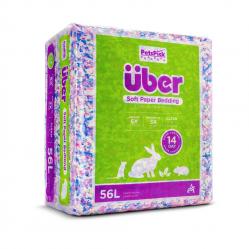 Uber - Soft Paper Bedding 56l Confetti - (45063) - Pet Supplies