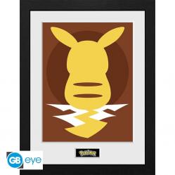 POKEMON - Framed print Pikachu Silhouette 25 30x40 - Fan Shop and Merchandise