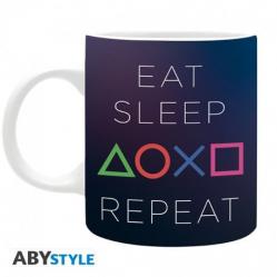PLAYSTATION - Mug - 320 ml - Eat Sleep Repeat - Fan Shop and Merchandise