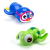 Magni - Pull Up Bathing Animals - Green Turtle & Blue Penguin (3615/3617) - Toys
