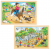 GOKI - Pony farm &  Visit at the zoo, Puzzle - 2 x 24 pieces (1240272/1240280) - Toys