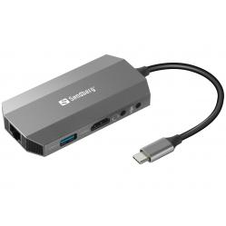 Sandberg - USB-C 6in1 Travel Dock - Computers