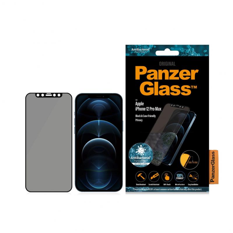 PanzerGlass - Privacy Screen Protector Apple iPhone 12 Pro Max - Edge-to-Edge - Electronics