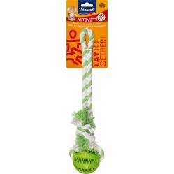 Vitakraft - Denta Fun Ball on rope 24cm Dog - 10682 - Pet Supplies