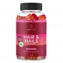VitaYummy - Hair AND Nails Rasberry-Peach 90 pcs - Health and Personal Care