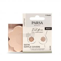 Parsa - Satin Nipple Covers 7 pcs - Nude - Beauty