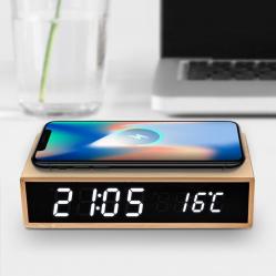 BAMBOO WIRELESS CHARGER CLOCK Gadgets