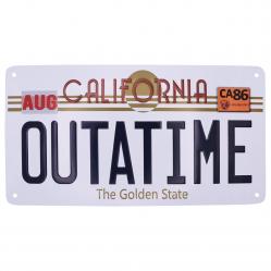 Back To The Future Replica Number Plate Tin Sign Fan Shop and Merchandise