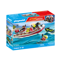 Playmobil - Fireboat with Aqua Scooter 71464 - Toys