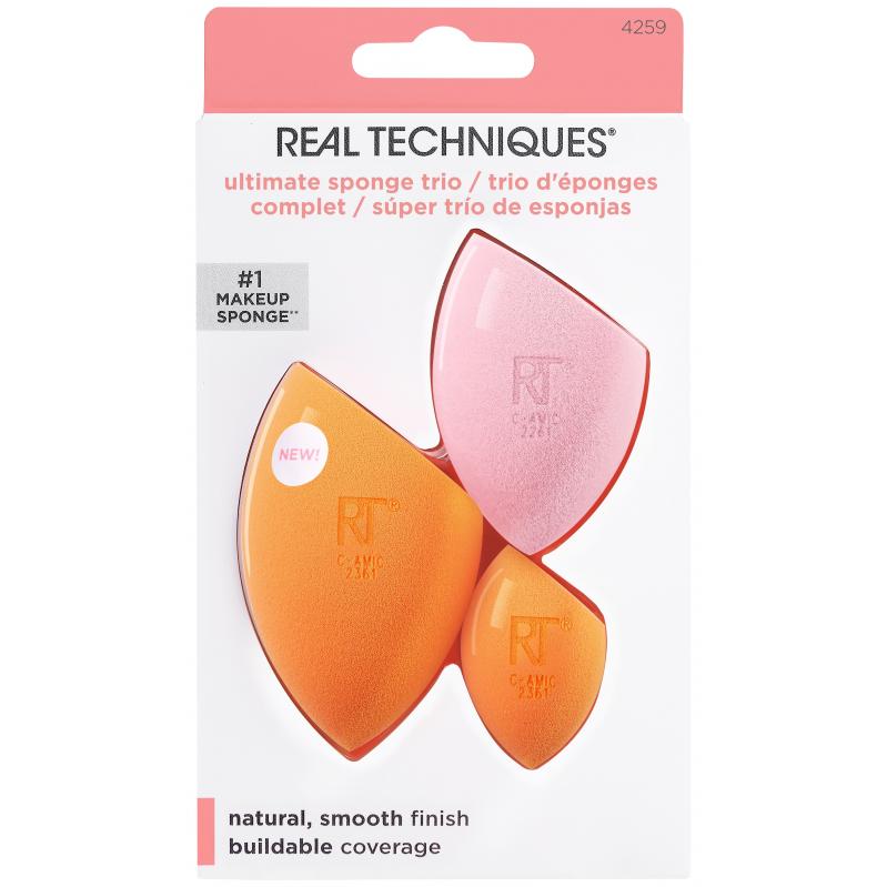 Real Techniques - Ultimate Sponge Trio Orange-Rosa - Beauty