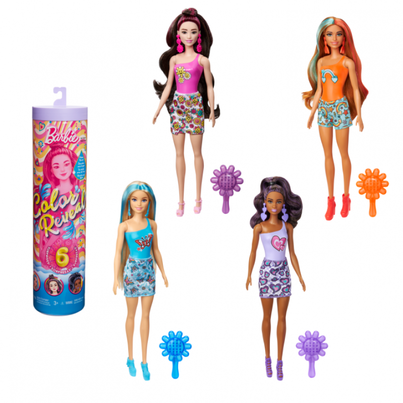 Barbie Color Reveal Rainbow Groovy Series HRK06 Toys