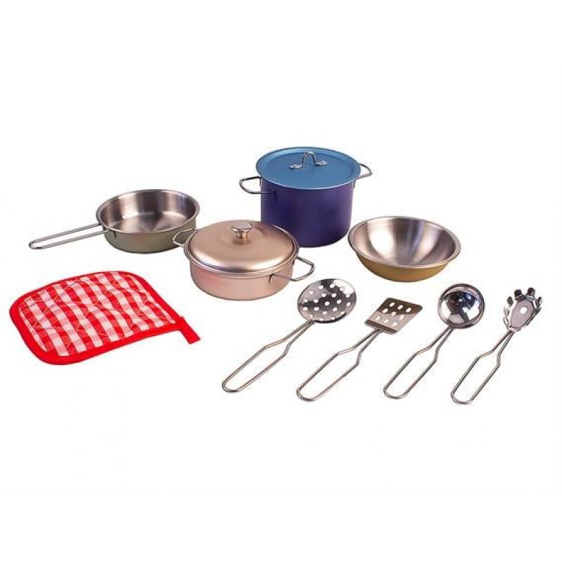 MAGNI - Cookware set in modern colors, 11 pcs. -3901 - Toys