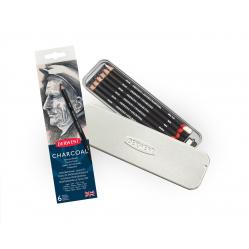 Derwent - Charcoal 6-stk Metalbox 601062 - Toys