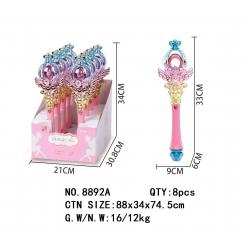 Sea AND Sun - Flashing Magic Stick w. Light AND Music 8pcs Display (8892A) - Toys