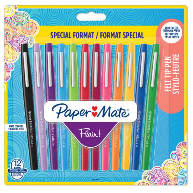 Paper Mate - Flair felt tip pen 9 AND 3-Blister 2048987 - Toys