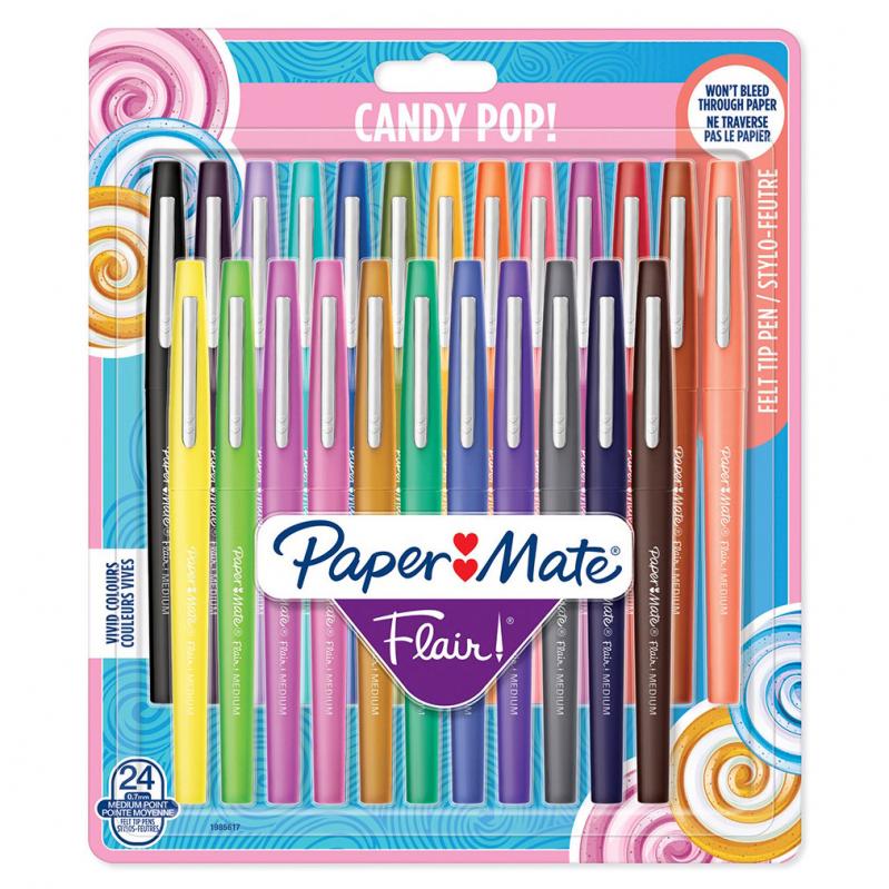 Paper Mate - Flair felt tip pen Candy Pop 24-Blister 1985617 - Toys