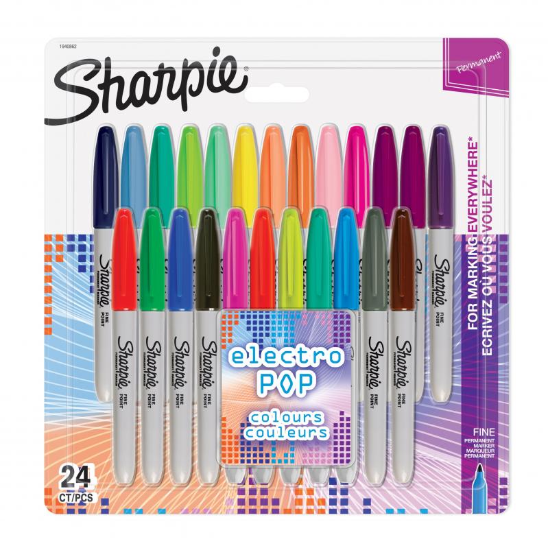 Sharpie - Permanent Marker Fine Electro POP 24-Blister 1940862 - Toys