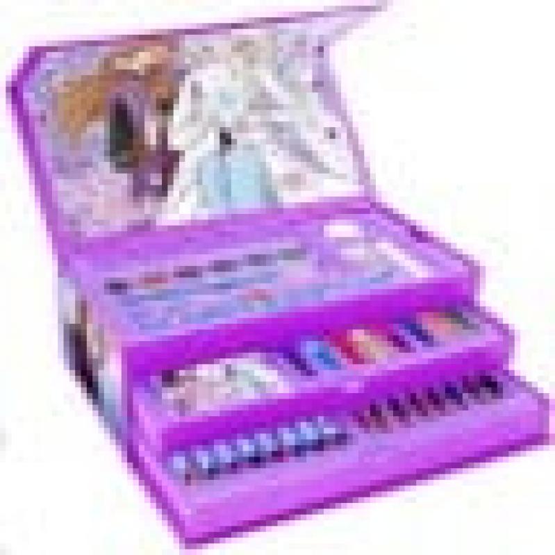 Coloring Case - FROZEN - set 52pcs in paper toolbox with handle - Toys