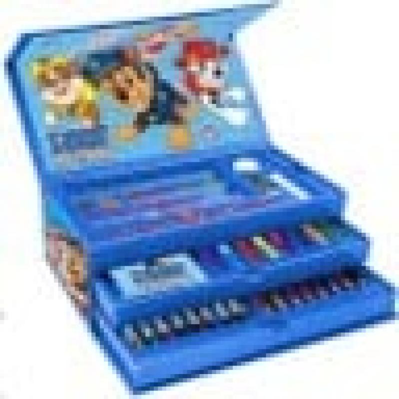 Coloring Case - PAW PATROL - set 52pcs in paper toolbox with handle - Toys