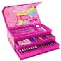Coloring Case - PEPPA PIG - set 52pcs in paper toolbox with handle - Toys