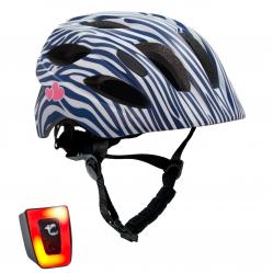 Crazy Safety - Stripes Bicycle Helmet - Dark Blue 160101-02-01 - Toys