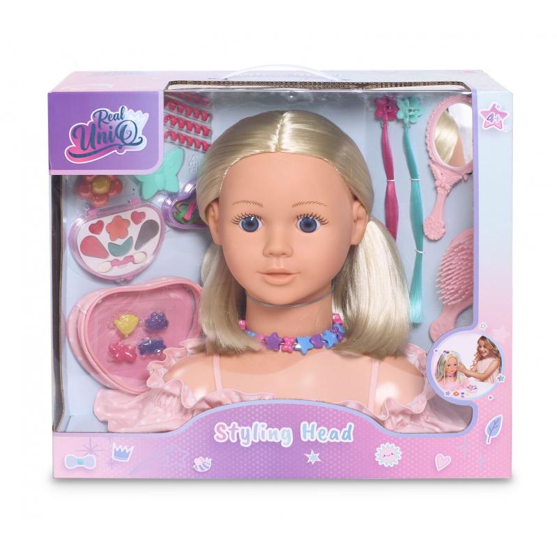 Real UniQ - Styling Head with hair accessories and cosmetic case 30561 - Toys